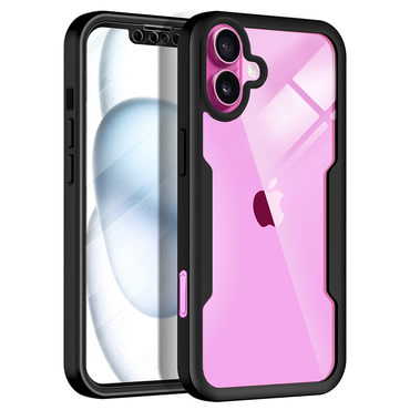 Hibrid tok Techsuit "ColorVerse 360" teljes körű védelemmel iPhone 16 Plus - hoz - fekete