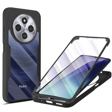 Hibrid tok Techsuit "ColorVerse 360" teljes körű védelemmel Xiaomi Redmi 14C / Poco C75 - hoz - fekete