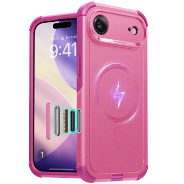 Hibrid tok ESR "Cyber HaloLock" iPhone Air készülékekhez - pink