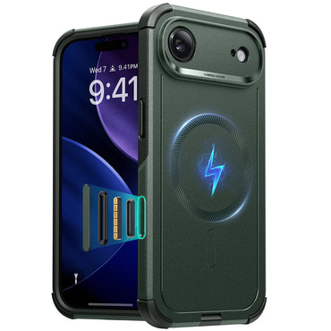 Hibrid tok ESR "Cyber HaloLock" iPhone Air készülékekhez - green