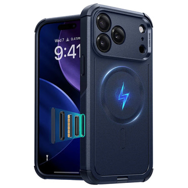 Hibrid tok ESR "Cyber HaloLock" iPhone 17 Pro készülékekhez - blue