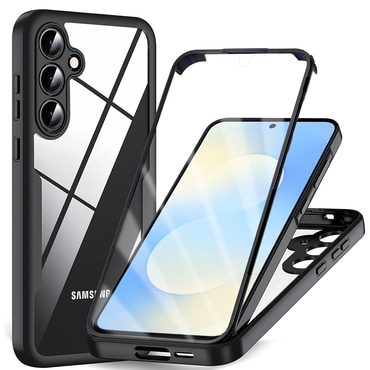 Hibrid tok Techsuit "ColorVerse 360" teljes körű védelemmel Samsung Galaxy S25 FE - hoz - fekete