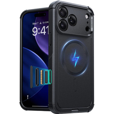 Hibrid tok ESR "Cyber HaloLock" iPhone 17 Pro Max készülékekhez - black