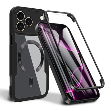 Hibrid tok Techsuit "ColorVerse 360 MagSafe" teljes körű védelemmel iPhone 17 Pro - hoz - fekete