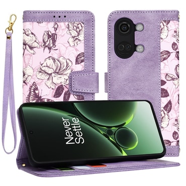 Nyitható tok Techsuit "FlipCraft" OnePlus Nord 3 készülékekhez - mysterious purple