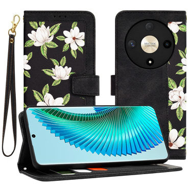 Nyitható tok Techsuit "FlipCraft" Honor Magic6 Lite készülékekhez - flowers of the dawn