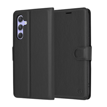 Nyitható tok Techsuit "Leather Folio" Samsung Galaxy A54 5G készülékekhez - fekete