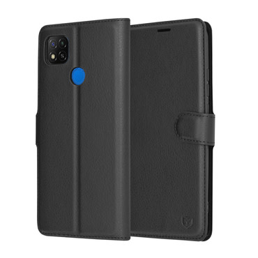 Nyitható tok Techsuit "Leather Folio" Xiaomi Redmi 9C / Redmi 9C NFC készülékekhez - fekete
