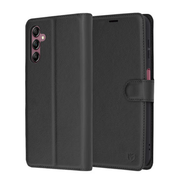 Nyitható tok Techsuit "Leather Folio" Samsung Galaxy A14 4G / A14 5G készülékekhez - fekete