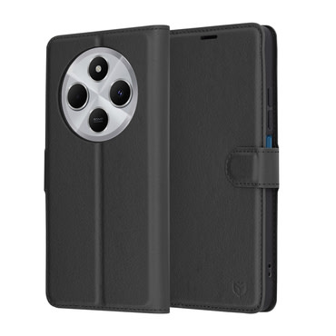 Nyitható tok Techsuit "Leather Folio" Xiaomi Redmi 14C / Poco C75 készülékekhez - fekete