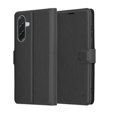 Nyitható tok Techsuit "Leather Folio" Samsung Galaxy A26 készülékekhez - fekete