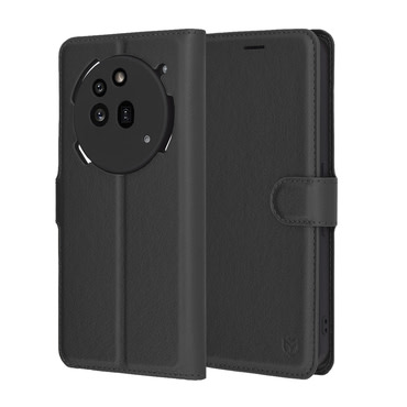Nyitható tok Techsuit "Leather Folio" Nothing Phone (3a) Pro készülékekhez - fekete