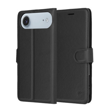 Nyitható tok Techsuit "Leather Folio" iPhone Air készülékekhez - fekete