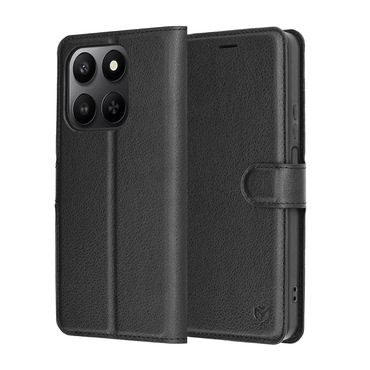 Nyitható tok Techsuit "Leather Folio" Honor 400 Smart / X7d 4G / X7d 5G készülékekhez - fekete