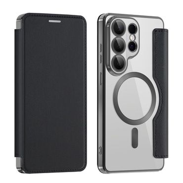 Nyitható tok "SmartMag Book" MagSafe technológiával és RFID pénztárcával Samsung Galaxy S26 Ultra készülékekhez - black