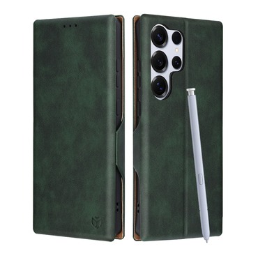 Nyitható tok Techsuit "Safe Wallet Plus" Samsung Galaxy S25 Ultra készülékekhez - zöld