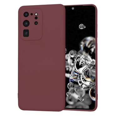 Techsuit SoftFlex szilikon tok Samsung Galaxy S20 Ultra készülékhez - sötétpiros