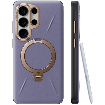 Prémium tok Torras "QPRO Leather" Samsung Galaxy S26 Ultra - dark purple