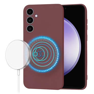 Techsuit SoftFlex MagSafe szilikon tok Samsung Galaxy S23 FE készülékhez - temno rdeč