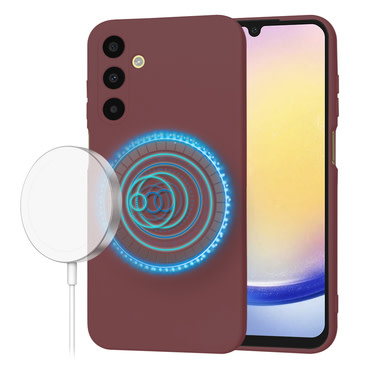 Techsuit SoftFlex MagSafe szilikon tok iPhone 15 Plus készülékhez - temno rdeč