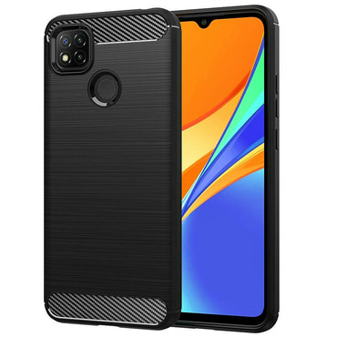 TPU gél tok "Brushed Carbon" Xiaomi Redmi 9C / Redmi 9C NFC készülékekhez - fekete