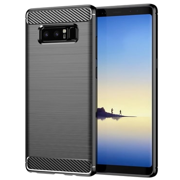TPU gél tok "Brushed Carbon" Samsung Galaxy Note 8 készülékekhez - fekete