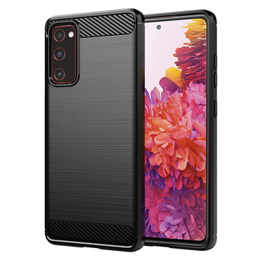 TPU gél tok "Brushed Carbon" iPhone 12 Mini készülékekhez - fekete