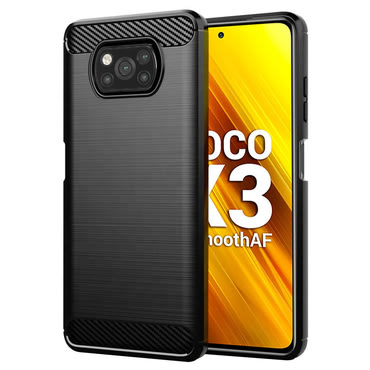 TPU gél tok "Brushed Carbon" Xiaomi Poco X3 Pro / Poco X3 NFC készülékekhez - fekete