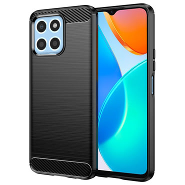 TPU gél tok "Brushed Carbon" Honor X6 / X8 / 70 Lite készülékekhez - fekete