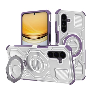 Hibrid tok "Carbon Shield Pro" Samsung Galaxy A57 készülékekhez - purple transparent