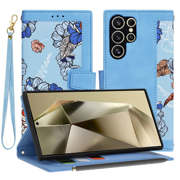 Nyitható tok Techsuit "FlipCraft" Samsung Galaxy S24 Ultra készülékekhez - vibrant blue