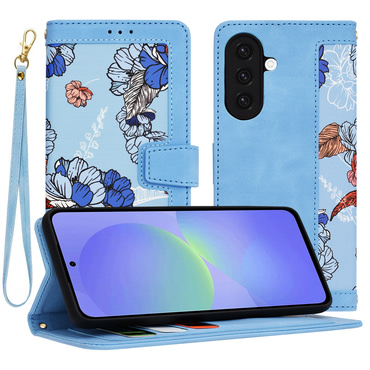 Nyitható tok Techsuit "FlipCraft" Samsung Galaxy A36 készülékekhez - vibrant blue
