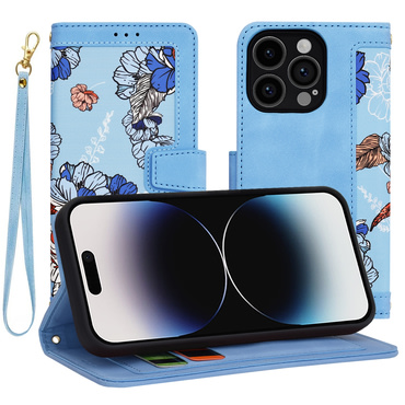 Nyitható tok Techsuit "FlipCraft" iPhone 14 Pro készülékekhez - vibrant blue