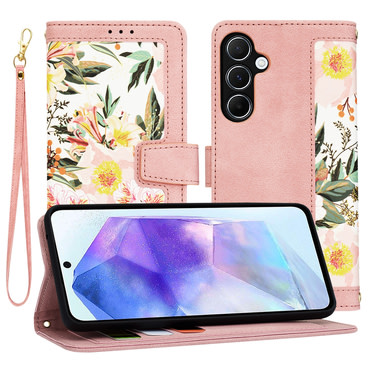 Nyitható tok Techsuit "FlipCraft" Samsung Galaxy A35 készülékekhez - sweatheart pink