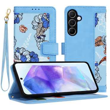 Nyitható tok Techsuit "FlipCraft" Samsung Galaxy A35 készülékekhez - vibrant blue