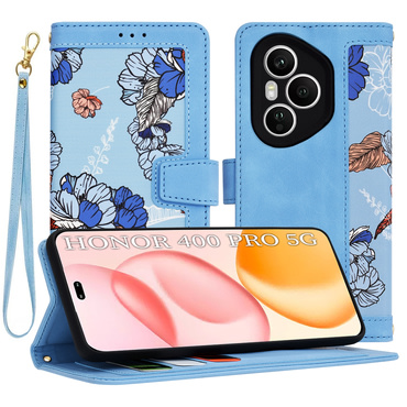 Nyitható tok Techsuit "FlipCraft" Honor 400 Pro - vibrant blue