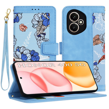 Nyitható tok Techsuit "FlipCraft" Honor 400 - vibrant blue