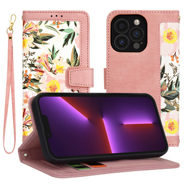 Nyitható tok Techsuit "FlipCraft" iPhone 13 Pro készülékekhez - sweetheart pink