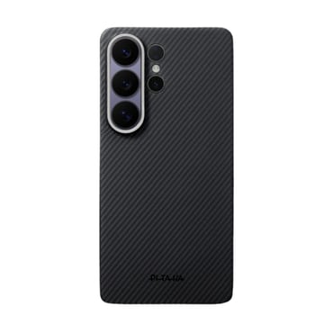 Pitaka "Edge" prémium tok Aaron NFC gombokkal Samsung Galaxy S26 Ultra készülékhez - black twill