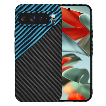 Kemény TPU tok Techsuit "Carbonite FiberShell" Google Pixel 9 Pro XL készülékekhez - blue pulse