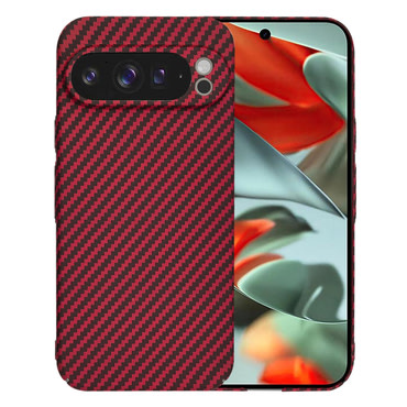 Kemény TPU tok Techsuit "Carbonite FiberShell" Google Pixel 9 Pro XL készülékekhez - red