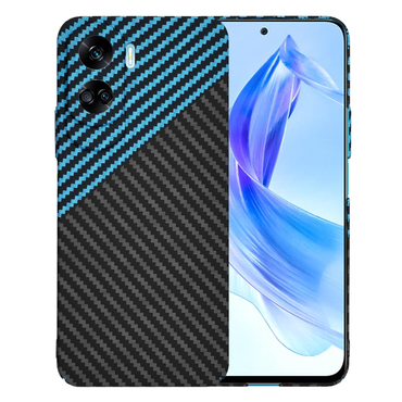 Kemény TPU tok Techsuit "Carbonite FiberShell" Honor 90 Lite készülékekhez - blue pulse