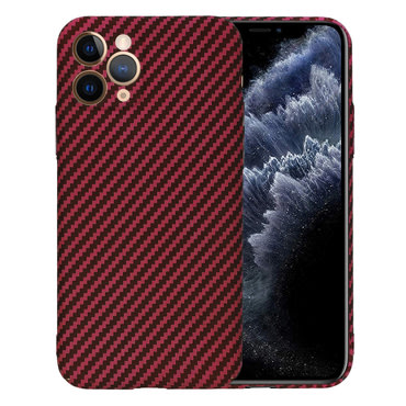 Kemény TPU tok Techsuit "Carbonite FiberShell" iPhone 11 Pro készülékekhez - red