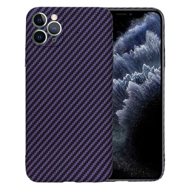 Kemény TPU tok Techsuit "Carbonite FiberShell" iPhone 11 Pro Max készülékekhez - purple
