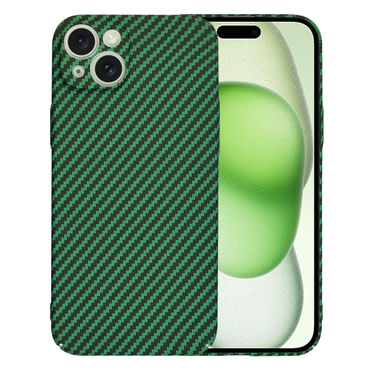 Kemény TPU tok Techsuit "Carbonite FiberShell" iPhone 15 Plus készülékekhez - green