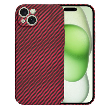 Kemény TPU tok Techsuit "Carbonite FiberShell" iPhone 15 Plus készülékekhez - red