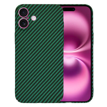 Kemény TPU tok Techsuit "Carbonite FiberShell" iPhone 16 Plus készülékekhez - green