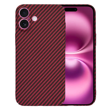 Kemény TPU tok Techsuit "Carbonite FiberShell" iPhone 16 Plus készülékekhez - red