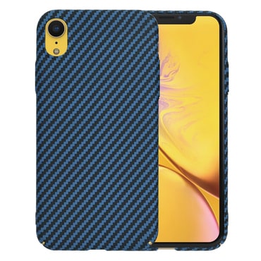 Kemény TPU tok Techsuit "Carbonite FiberShell" iPhone XR készülékekhez - cyan