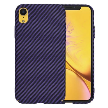 Kemény TPU tok Techsuit "Carbonite FiberShell" iPhone XR készülékekhez - purple
